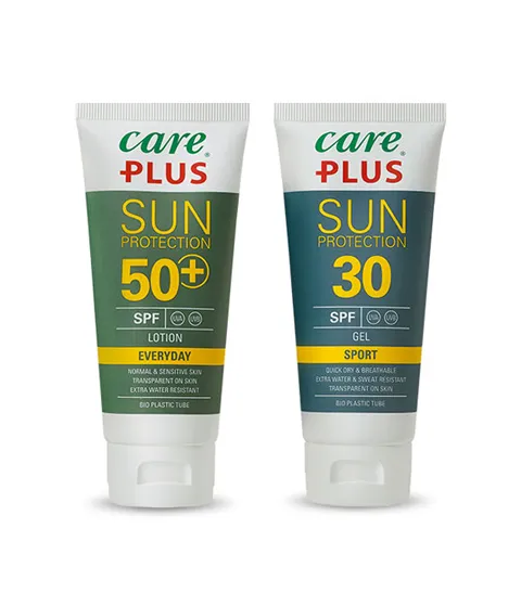 Care Plus sunscreen factor 30 and factor 50