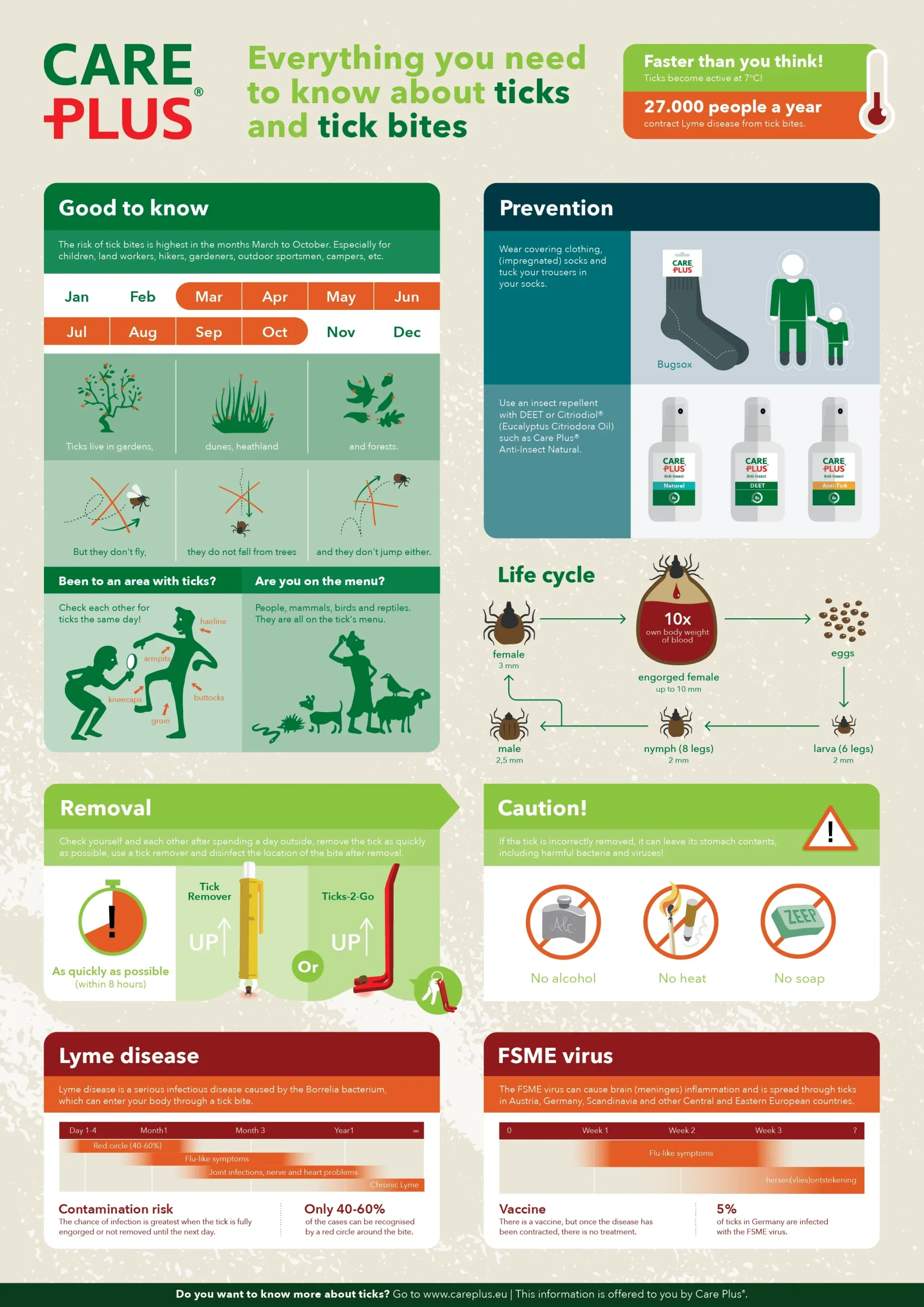 Infographic about ticks